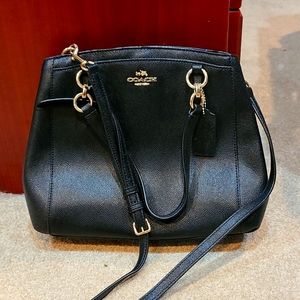 Black Coach crossbody purse